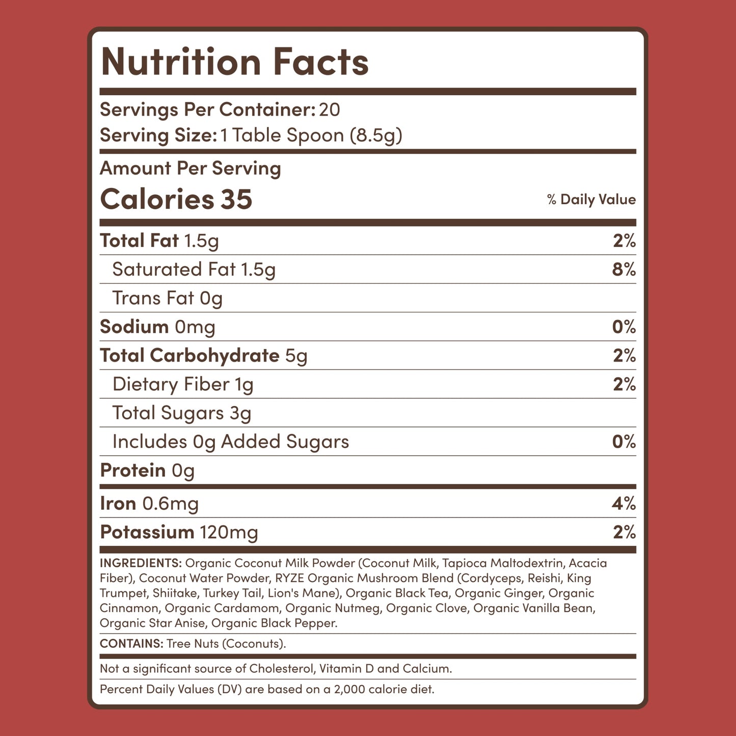 Mushroom Chai (20 Servings) - U6H6