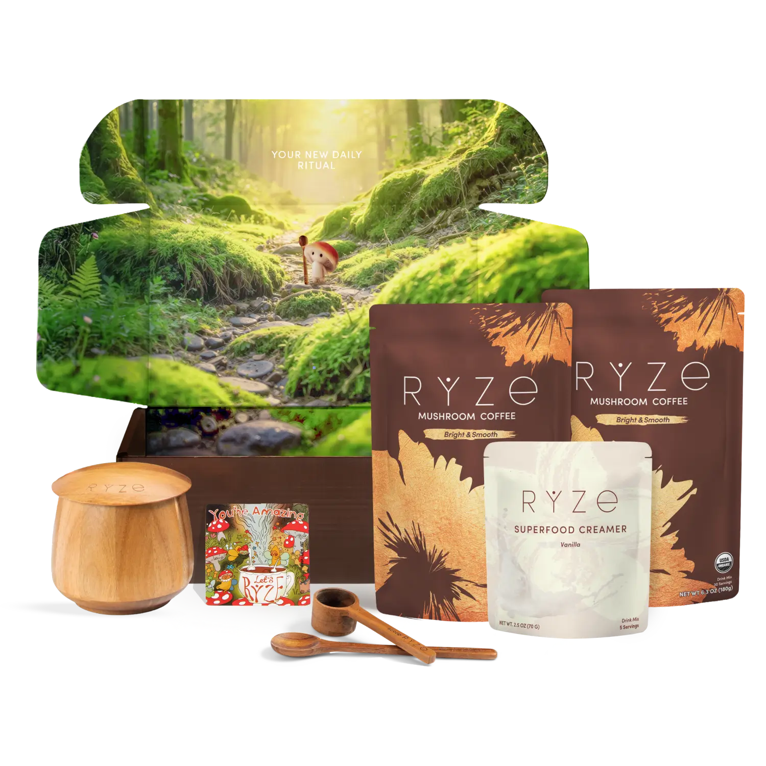 Mushroom Coffee Ritual Set (3 Month Plan) - 5WMF