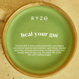 RYZE Mushroom Matcha - with 6 Organic Adaptogenic Mushrooms Grown In USA and Ceremonial-Grade Japanese Matcha - 8G5W